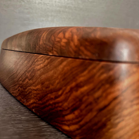 Luxury watch collector storage case in naturally grained walnut