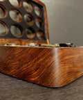 Handmade twelve-compartment walnut organizer for watch collections