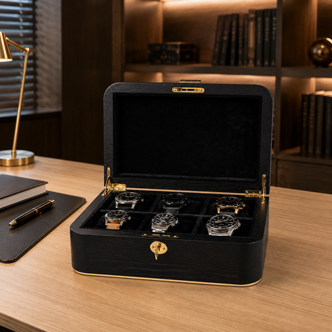Oak Watch Organizer for 6 Watches