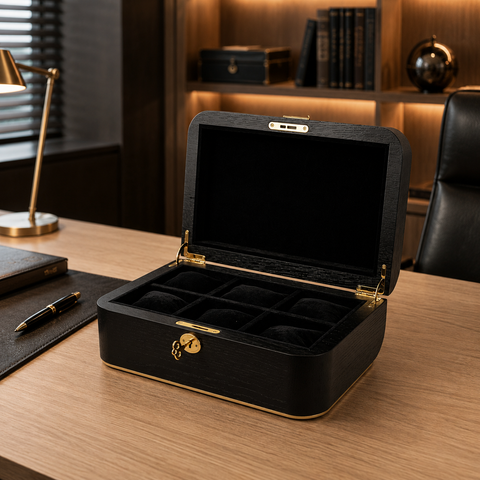 Oak Watch Organizer for 6 Watches
