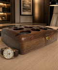 One-piece solid walnut lid and body construction for watch case