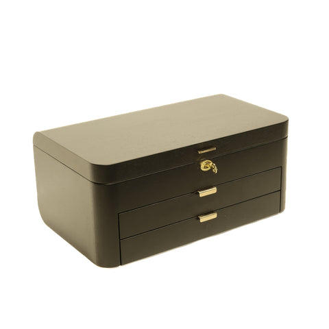 Black Oak Jewelry Box - Elegant Design and Premium Quality