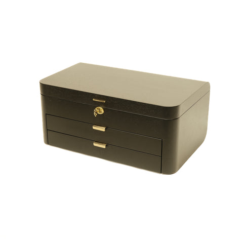 Black Oak Jewelry Box - Elegant Design and Premium Quality