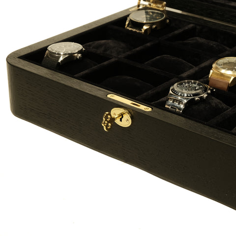 Oak Watch Box for 12 Watches
