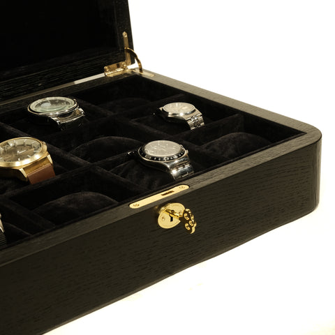 Oak Watch Box for 12 Watches