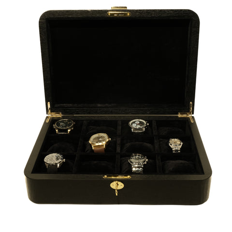 Oak Watch Box for 12 Watches