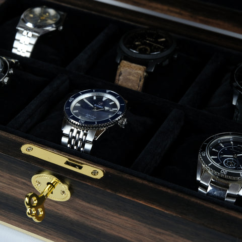 Ebony watch box for 6