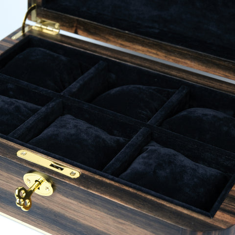 Ebony watch box for 6