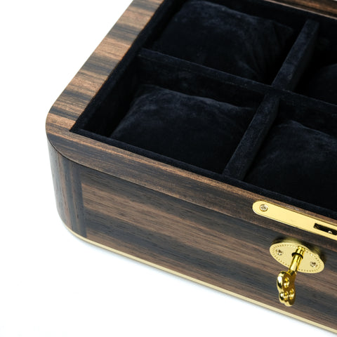 Ebony watch box for 6