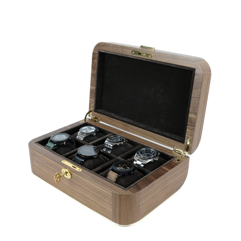 Walnut Watch Organizer for 6 Watches