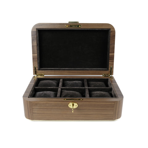 Walnut Watch Organizer for 6 Watches