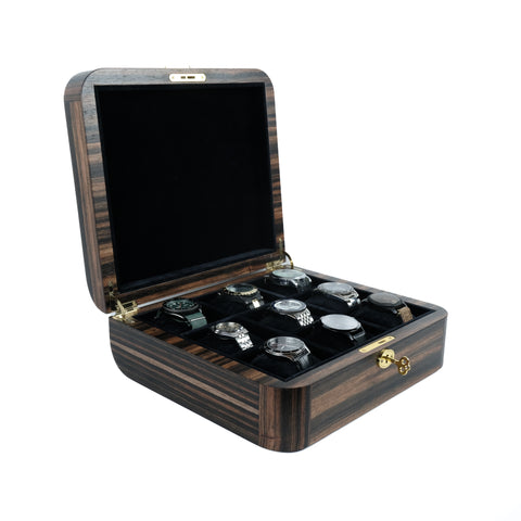 Ebony watch Organizer for 9