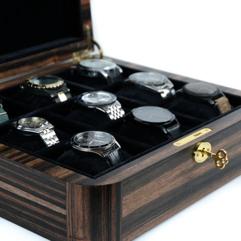 Ebony watch Organizer for 9