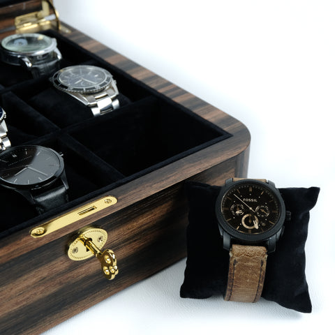 Ebony watch Organizer for 9
