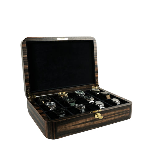 Ebony Watch Organizer for 12