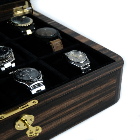Ebony Watch Organizer for 12