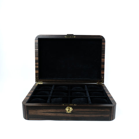 Ebony Watch Organizer for 12