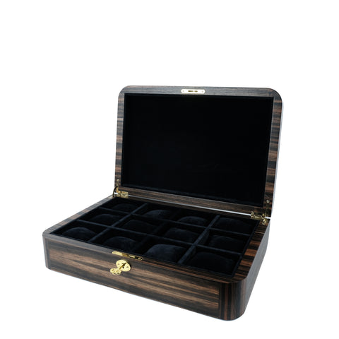 Ebony Watch Organizer for 12