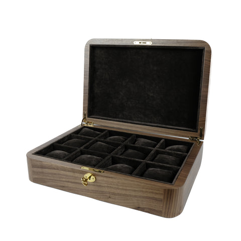 Walnut Watch Organizer for 12 Watches