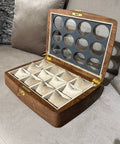 Luxury wooden watch case made from carefully selected solid walnut